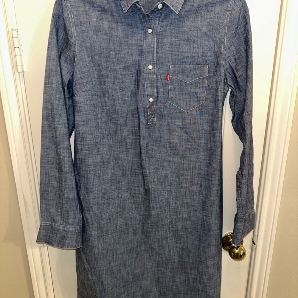 Levi's Chambray Blue Midi Dress